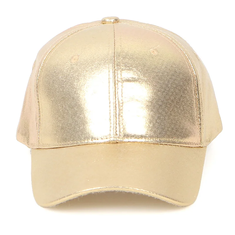 Металл цвет золото Snapback мужские бейсболки женские хип хоп шляпа кость черный розовый Женская шляпка - Цвет: Золотой