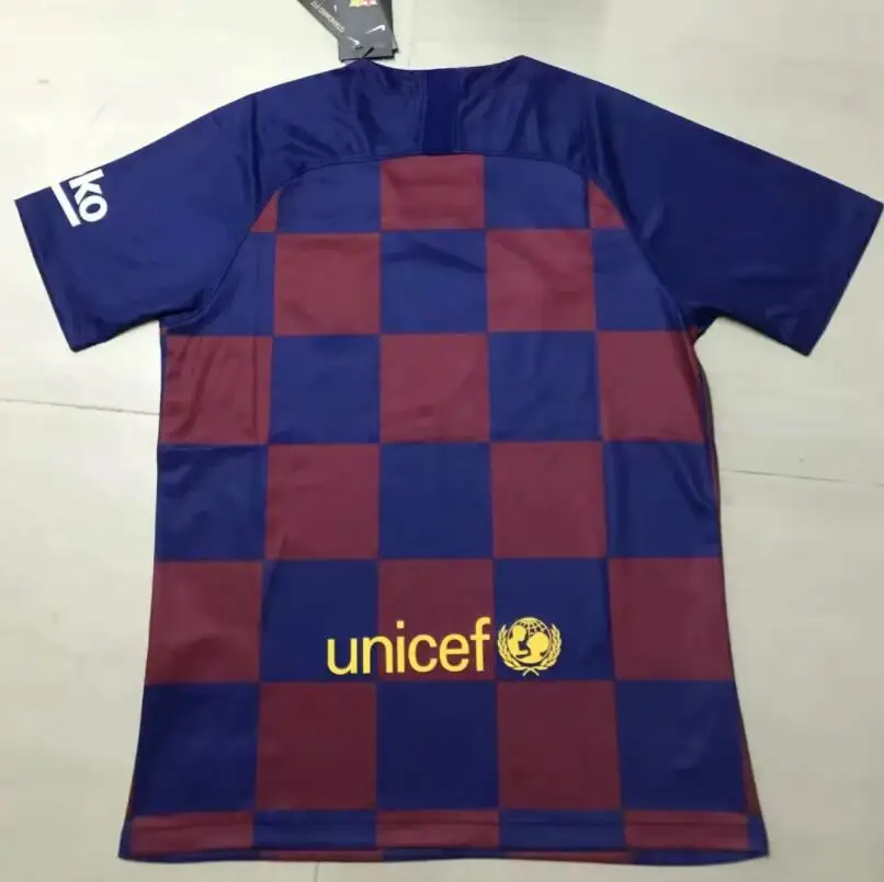 19 20 Новинка Barcaed Jersey soccer La Liga взрослая Футболка домашняя красная желтая Размер S-2XL футболка