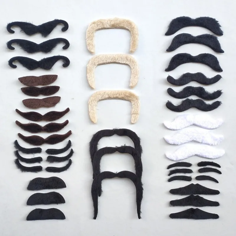 

36pcs/set Self-Adhesive Mustache Sticking Sticky False Beards Party For Christmas Party Birthday