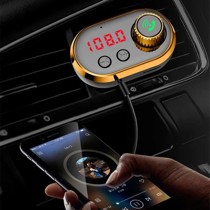 Fm-передатчик Bluetooth V5.0 Handsfree USB автомобильная зарядка MP3-плеер с ароматерапевтическим ядром LHB99