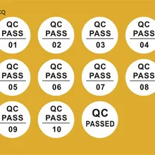 2000 шт./лот 1 см прозрачный круглый из ПВХ гарантийный знак контроль качества пройден клейкая наклейка на заказ ярлык Стикеры контроль качества пройден ED Стикеры s