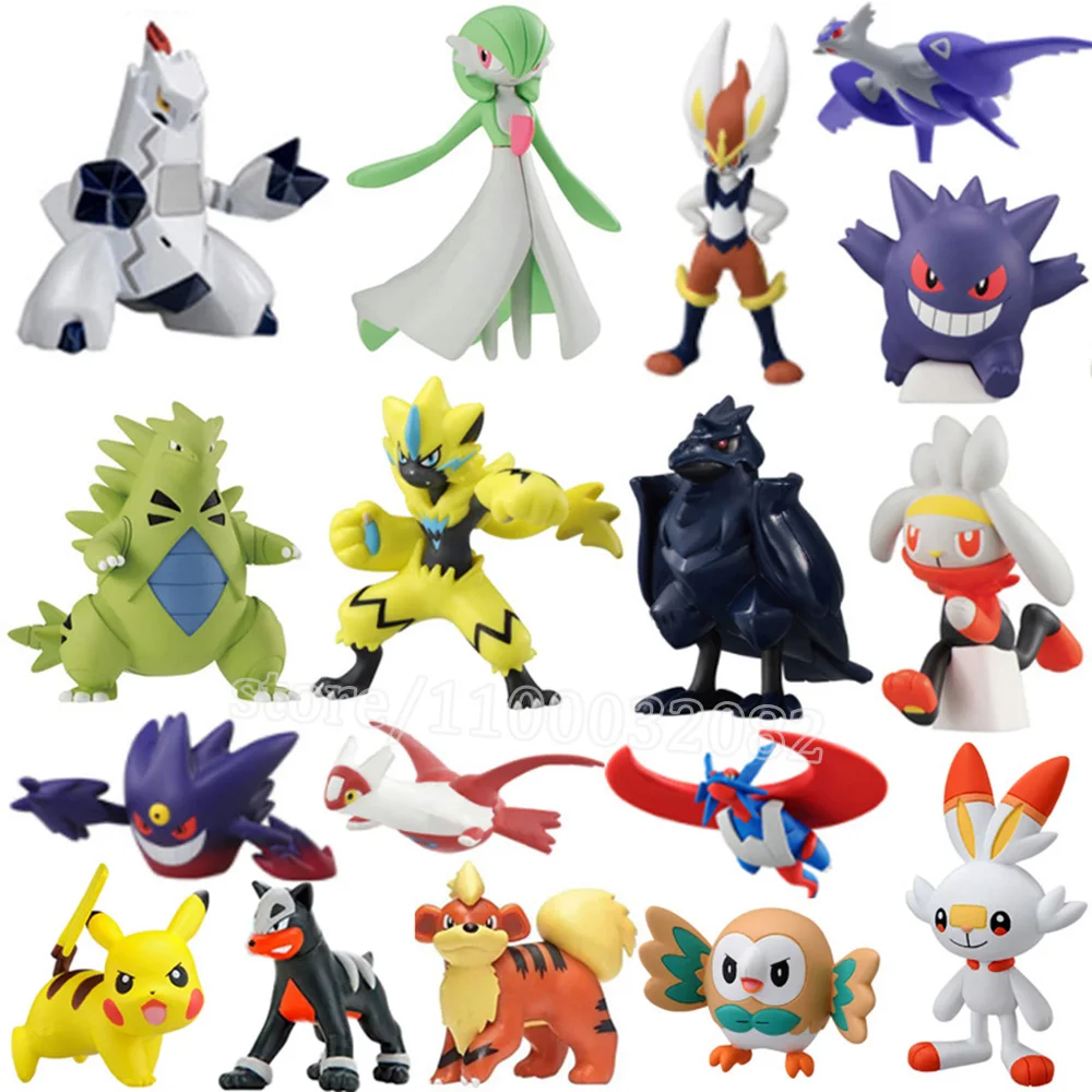 Cartoon Pikachu Squirtle Charizard Eevee Gengar Psyduck Vulpix Rowlet Charmander Anime Pokemon Action Figure Dolls Pokemon Toys