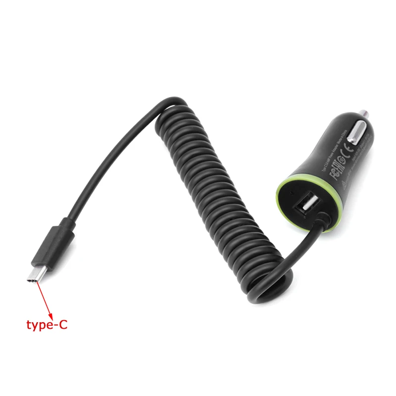 2.1A Тип C пружинный кабель Автомобильное USB зарядное устройство адаптер питания для LG G5 Note7 oneplus 3