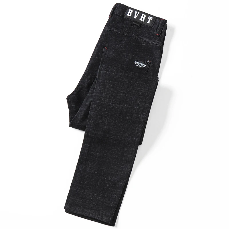 Высококачественные черные мужские узкие джинсы fit homme джинсовые брюки классические эластичные Прямые корейские модные повседневные мужские джинсы, брюки
