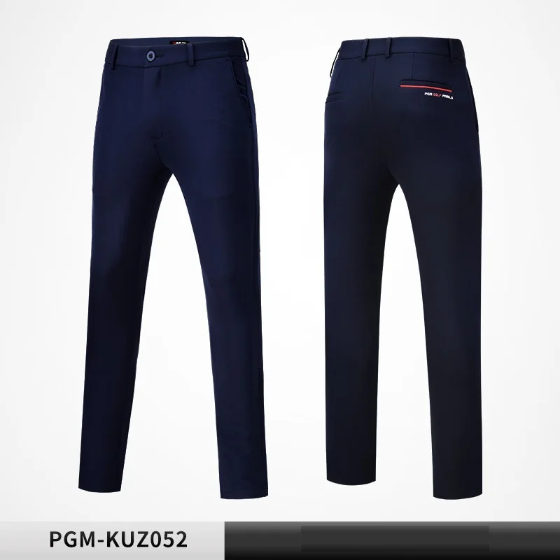 Профессиональная Мужская одежда для гольфа, мужские зимние утепленные брюки с высокой эластичностью, спортивные повседневные штаны, облегающие брюки, XXS-XXXL - Цвет: Navy Blue
