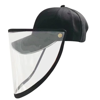 

protetor facial Outdoor Professional Saliva Protective Face Mask Shield Cover Hat Anti-droplets Hat Detachable Design Sunhat