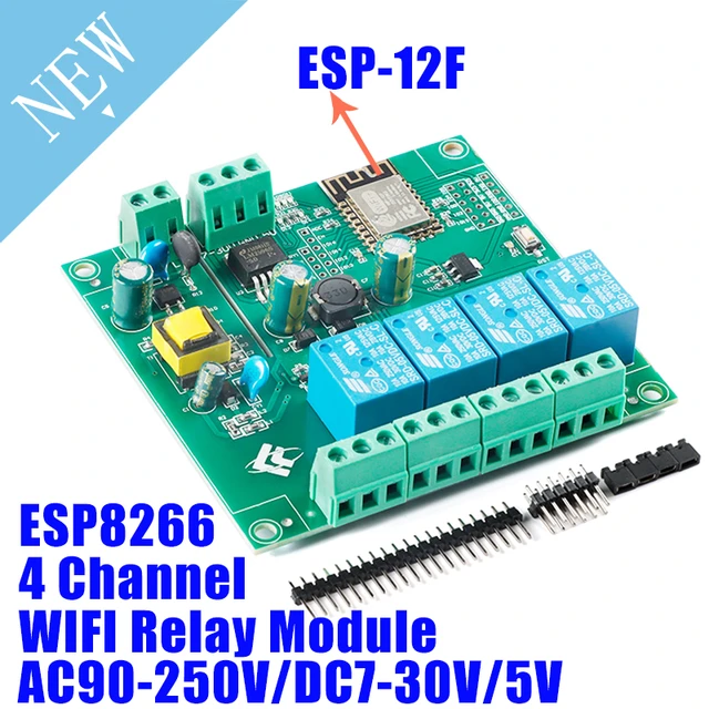 DC 7-30V ESP8266 WIFI Relay Module ESP-12F Network Relay Module 220V 10A  New