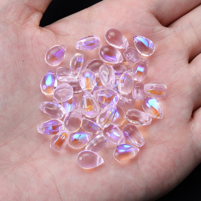Natural Crystal Beads Water Droplet Loose Spacer Bead for Jewelry Making DIY Bracelet Necklace Earrings Accessories
