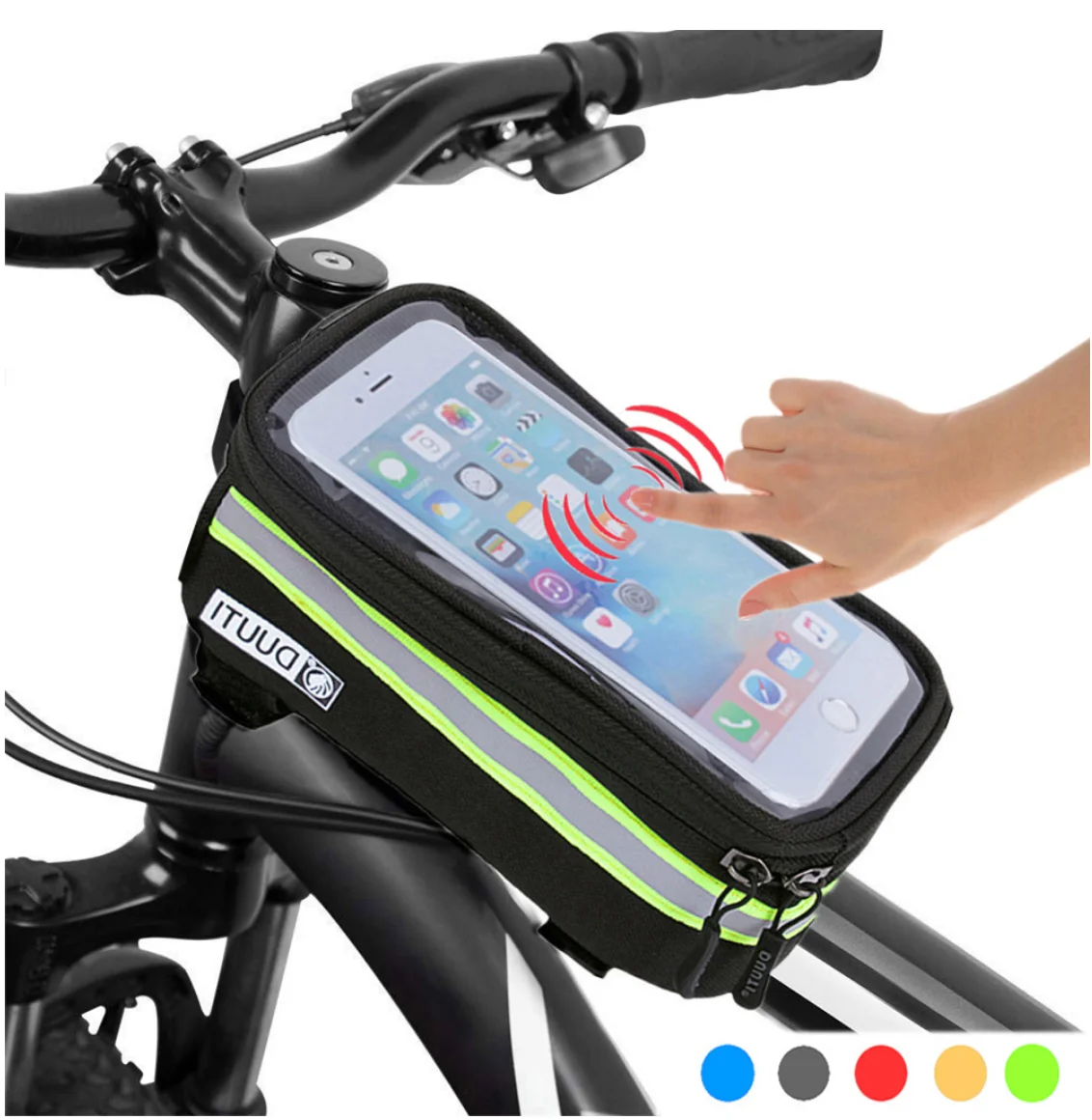 

Waterproof Bicycle Bag Nylon Bike Cyling Bag Case 4.8'' 5.7'' Bicycle Panniers Frame Bags for Bike Cycling Accessories