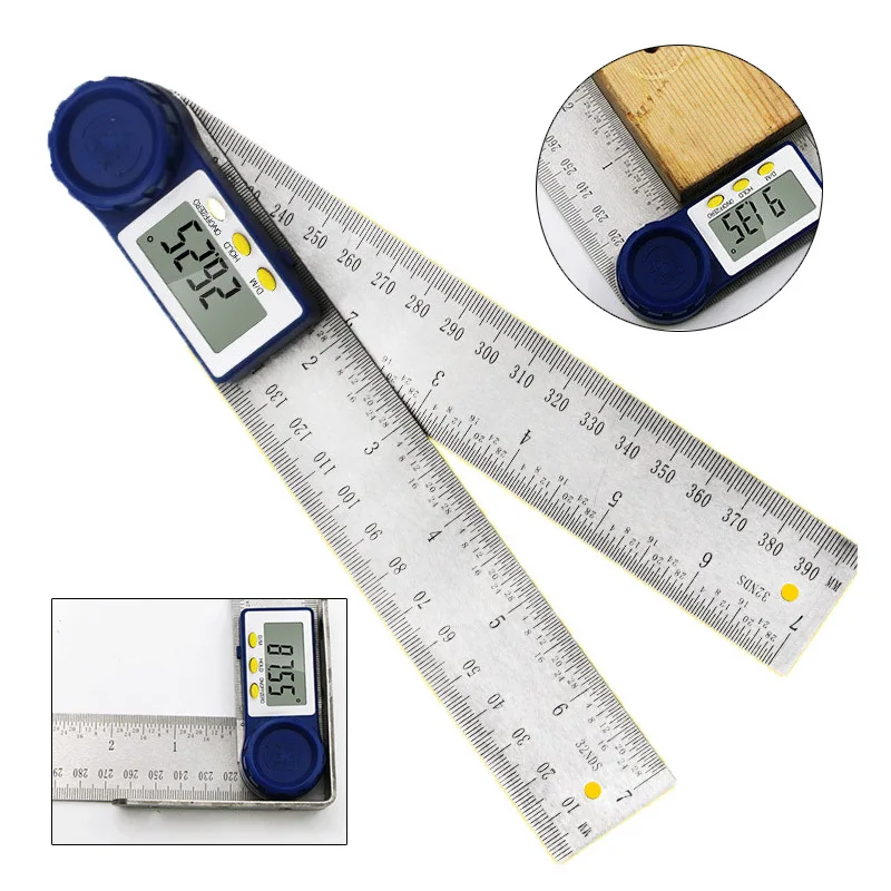  0-200mm Angle Digital Ruler 8 inch Digital Meter Angle Inclinometer Electron Goniometer Protractor 