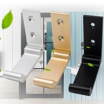 

Foldable Wall Coat Hook Invisible Folding Aluminum Alloy Wall Mount Kitchen Bathroom Rustproof Towel Hooks Coat Hat Bags Hang