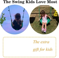 Kids Swing Duty Rope Play Secure Children Swing Set for Indoor/Outdoor Swing Seat Tree Heavy with Snap Hooks and Swing Straps 2