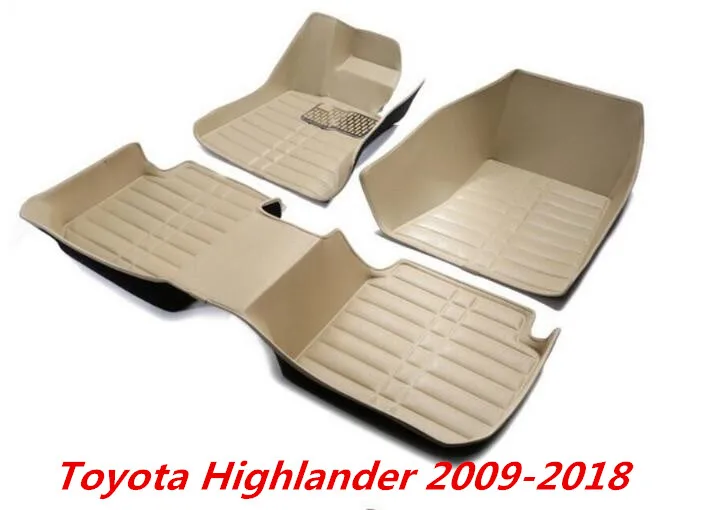 Для Toyota Highlander 2009 2010 2011 2012 2013(5/7 мест) быстро, EMS 3D класса люкс автомобильный коврик подходит