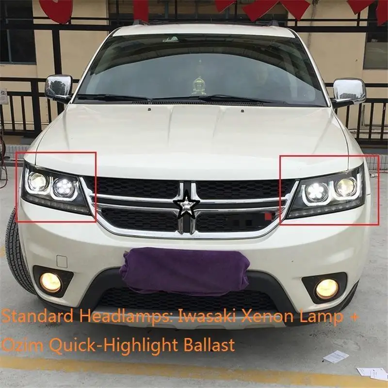 MODEL G Запчасти для дневных ходовых Cob Drl Assessoires Автомобильные светодиодные фары автомобильные фары в сборе 09 10 11 12 13 14 15 для Dodge Journey - Цвет: MODEL G