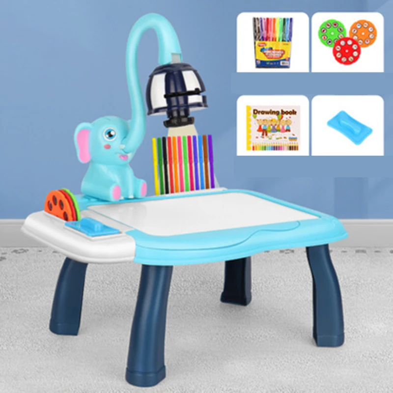 Projetor inteligente crianças pintura conjunto de mesa projetor brinquedo  educacional aprender a desenhar jogo conjunto para crianças presente da  menina do menino - AliExpress