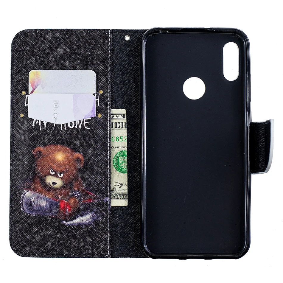 Кожаный чехол кошелек Y6 2019 для Huawei Y7 Pro Prime Y5 Lite 2018 Y3 2017 Y5P Y6P Y7P накладка