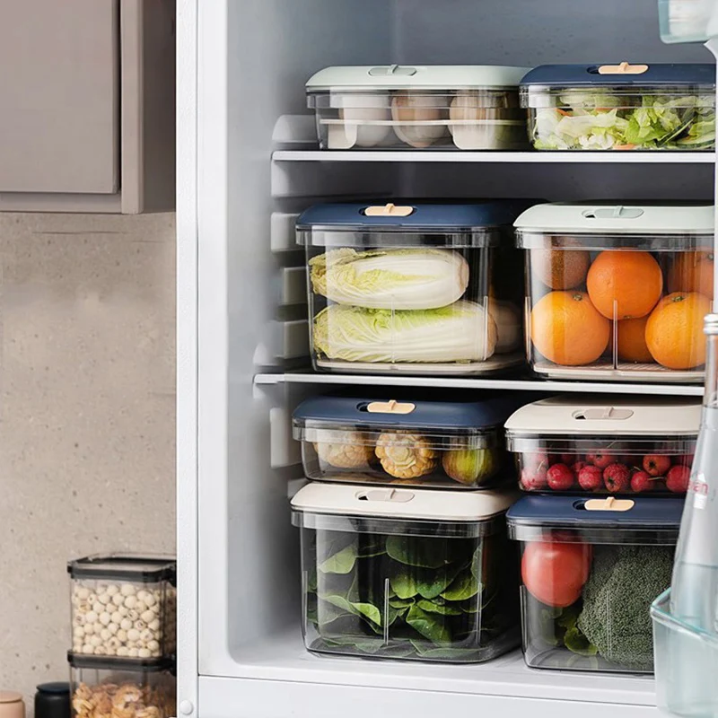 Micca PET Refrigerator Food Storage Egg Box Kitchen Sealed Container For Vegetable Fruit Meat Fresh Organizer | Дом и сад