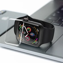 Полная защитная пленка для Apple watch 5, 4, Защитная пленка для экрана, 3D Чехол, 42 мм, 44 мм, 40 мм, 38 мм, iwatch 3, 2, 1, мягкая пленка, не закаленное стекло