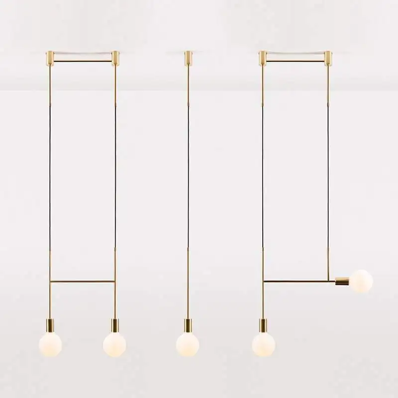 

arts lamp modern concise originality designer geometry line group combine restaurant bar counter personality a chandelier