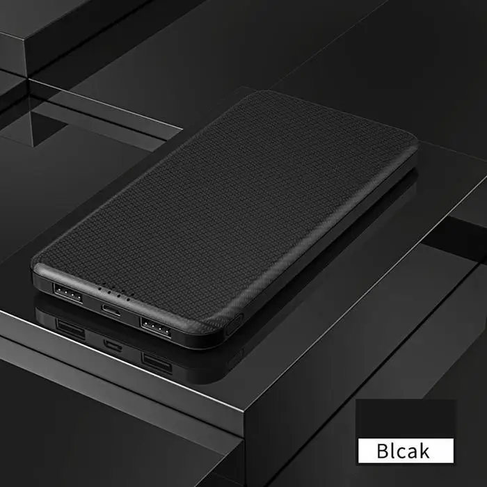 10000 мАч power Bank Тонкий портативный Chager Мобильная Внешняя батарея 2USB power bank Poverbank для Xiaomi iPhone samsung S10