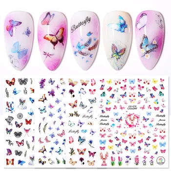 

3D Nail Sticker Butterfly Transfer Nail Sticker Beautiful Decals Decoration DIY Nail Art Accessories