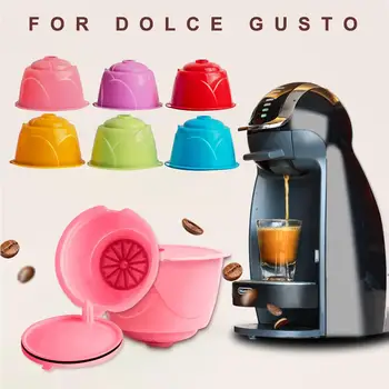 

New Plastic Reusable Refillable Coffee Filter Capsule Cup for Dolce Gusto Machines Cafe Kitchen Gadgets Coffee Machine Filter