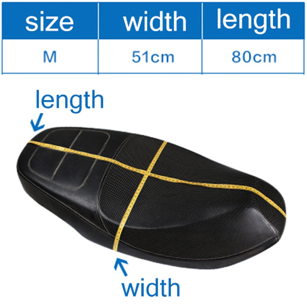 DSYCAR 1Pcs Anti-Slip 3D Mesh Fabric Seat Cover Breathable Waterproof Motorcycle Motorbike Scooter Seat Covers Cushion S-XXXXXL