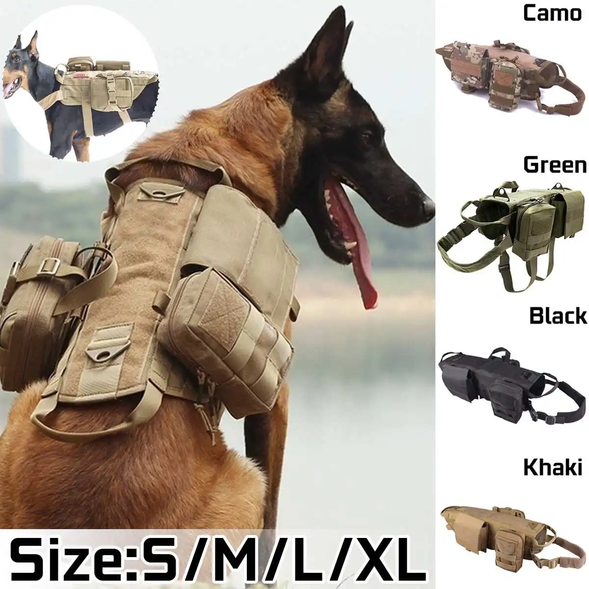 army tactical dog vest
