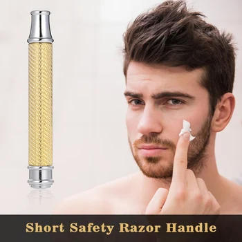 

Mini Short Safety Razor Handle Razor Handlebar Two Colors Stainless-steel Razor Handle