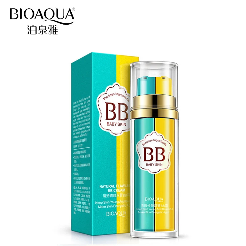 BIOAQUA двухцветная основа ПРАЙМЕР+ BB крем Жидкая основа для лица увлажняющее средство для макияжа консилер телесный косметика для лица
