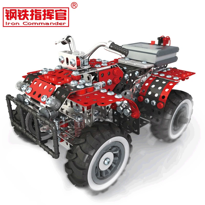 

Iron And Steel Commander New Style Alloy Educational Assembled Assembly Building Blocks Electric Beach Motorcycle