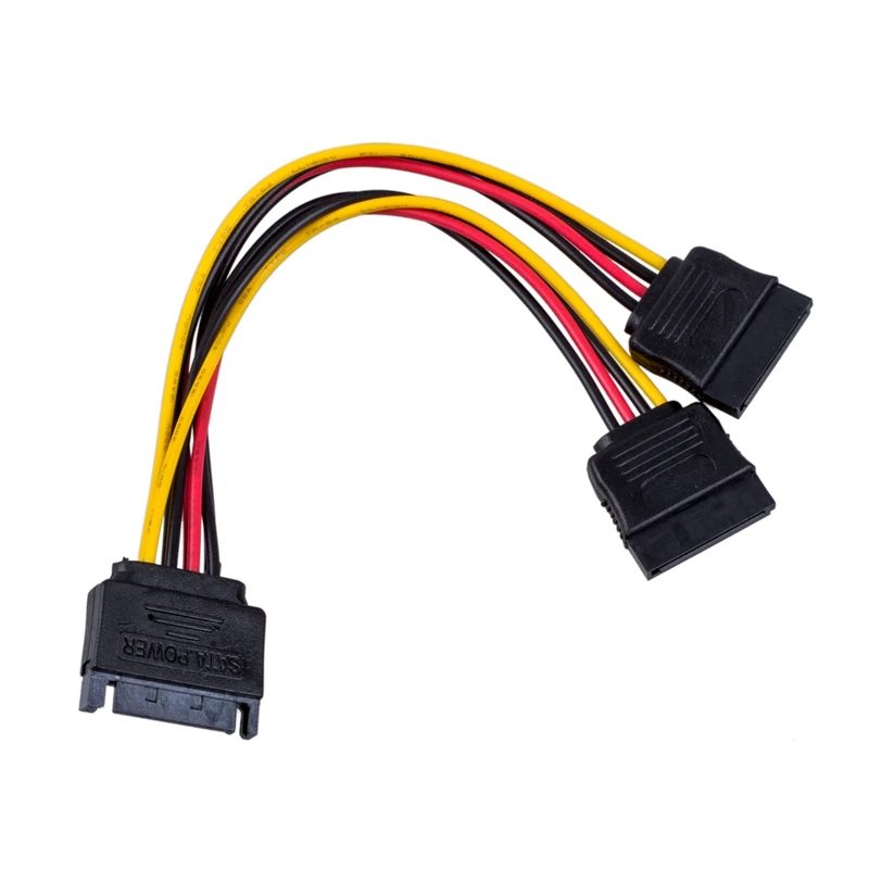 6in SATA Мощность Y сплиттер кабель адаптер-M/F с 50 см SATA кабель для передачи данных мощность+ кабель для передачи данных