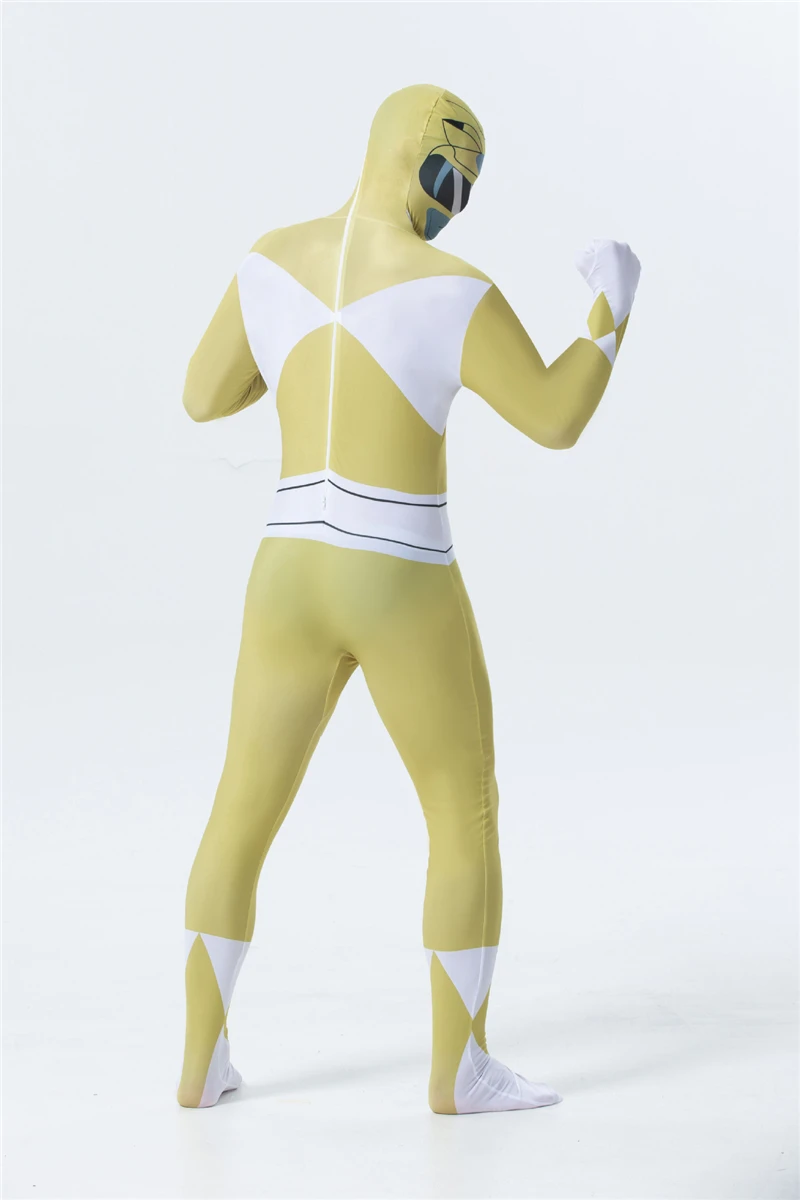 Взрослый человек Zentai кожа плотный Мощность Рейнджер динозавры команда Косплей Костюм представление на Хэллоуин шоу аниме ролевые игры комбинезон