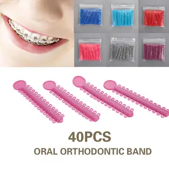 

Bands Elastic Comfortable 40Pcs Rubber Accessories Tools Dental Ties 6 Color Medical Science Tooth Dental Ligature
