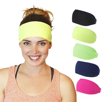 

Ruoshui Woman Men Spring Summer Hairband Solid Elastic Hairband Sport Bandage Unisex Turban Fashion Hair Accessories Bandanas