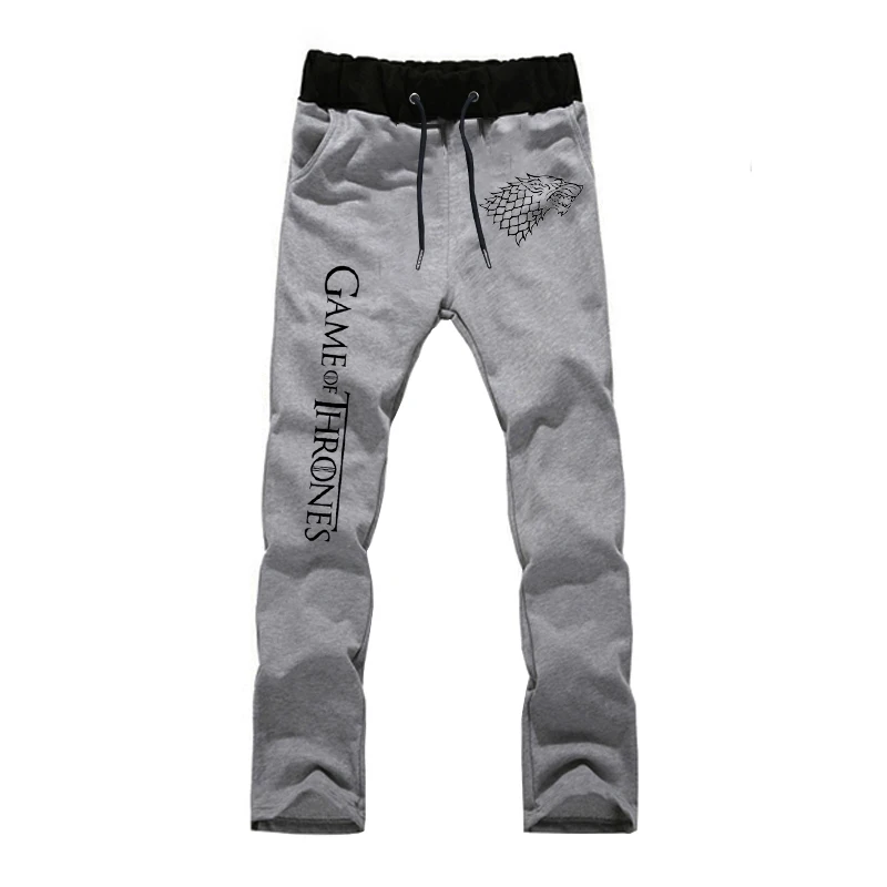 Pants 2 Осенние Хлопковые Штаны с принтом Игры престолов, свободные длинные штаны для фитнеса, бегунов, тренировочные штаны для мужчин и мальчиков, Длинные спортивные штаны - Цвет: Pants 2