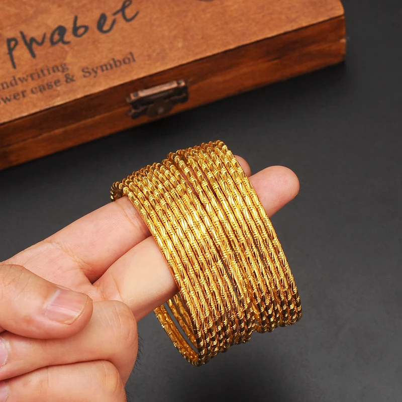 Женский свадебный браслет золото 24 К большой Дубай свадебное платье африканские