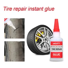 50 мл Mighty Tire Repair клей для шин, прокол, герметик, клей для велосипеда, автомобиля, ремонт шин, пластмасса, дерево, керамика, ремонт, сварка