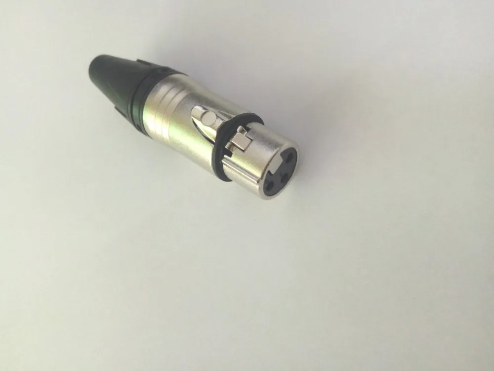 500 шт. XLR 3-контактный серебро переходник с внутренней резьбой кабель