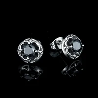 New Classic stainless steel men Ear studs  sunshine boy personality Ear Jewelry Round shape Zircon Earring For male Holiday gift 1
