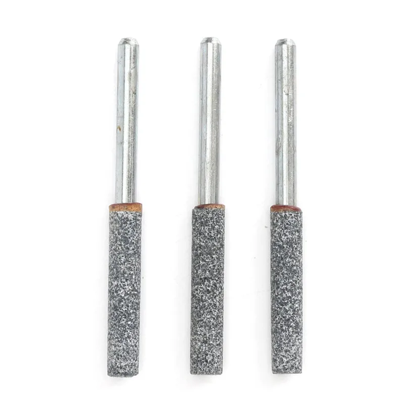3pcs/Set 3/16" 4.8mm Diamond Chainsaw Sharpener Burr Stone File Chain Saw Metal Polishing Electric Grinding Drill Bit