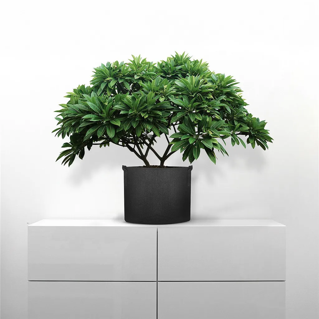 5 галлонов сумки для выращивания аэрации ткани горшки w/ручки для детского сада 5 Пак BK