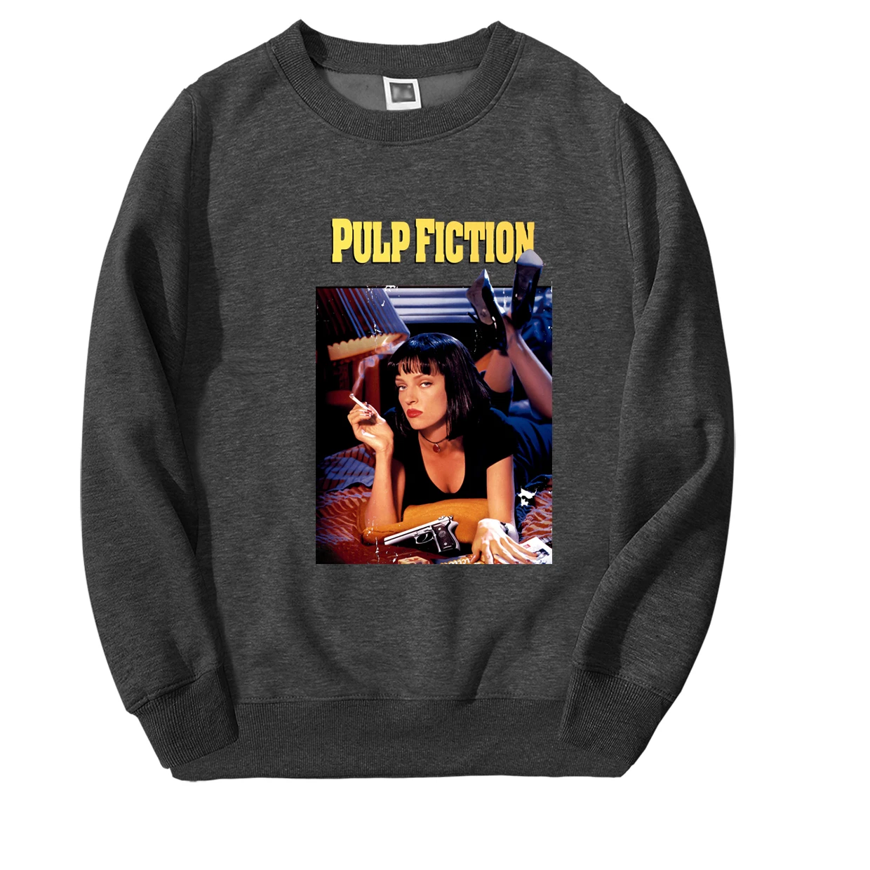 Pulp fiction, весенний зимний модный спортивный костюм, Мужская толстовка в стиле хип-хоп, худи для фитнеса, бодиутеплитель в стиле хип-хоп, винтажная спортивная одежда - Цвет: Dark Gray 6