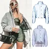 Over 100 sales Women Reflective Zip Winter Warm Jacket Coat Casual Sport Short Tops Fashion ► Photo 3/6