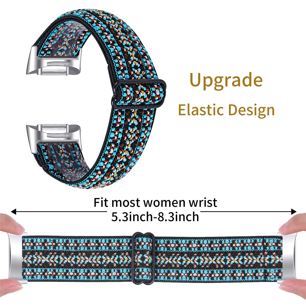 Issinlky Bracelet Tressé En Nylon Compatible Avec Fitbit Charge 6