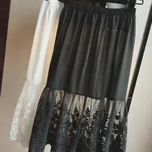 Платье-комбинация jupon femme halka Нижняя юбка с кружевами в стиле пэчворк и вышивкой, Женская Сексуальная мини-юбка