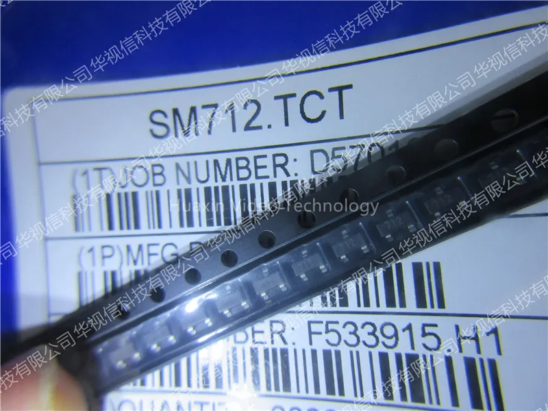 SM712.TCT подавители ESD/диоды для телевизоров 400 Вт ассиметричные ТВ 7 в, 12 В чип