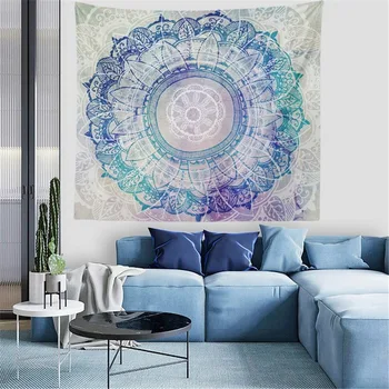 

Lotus Mandala Tapestry Wall Hanging Floral Boho Deco Dorm Background Hippie Psychedelic Tapestry Wall Fabric Carpet Tapiz Indian