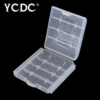 

YCDC AA AAA Battery Accumulator Storage Box Hard Bag for Digital Camera Rechargeable Batteries 4 Pieces 14500 10440 Case