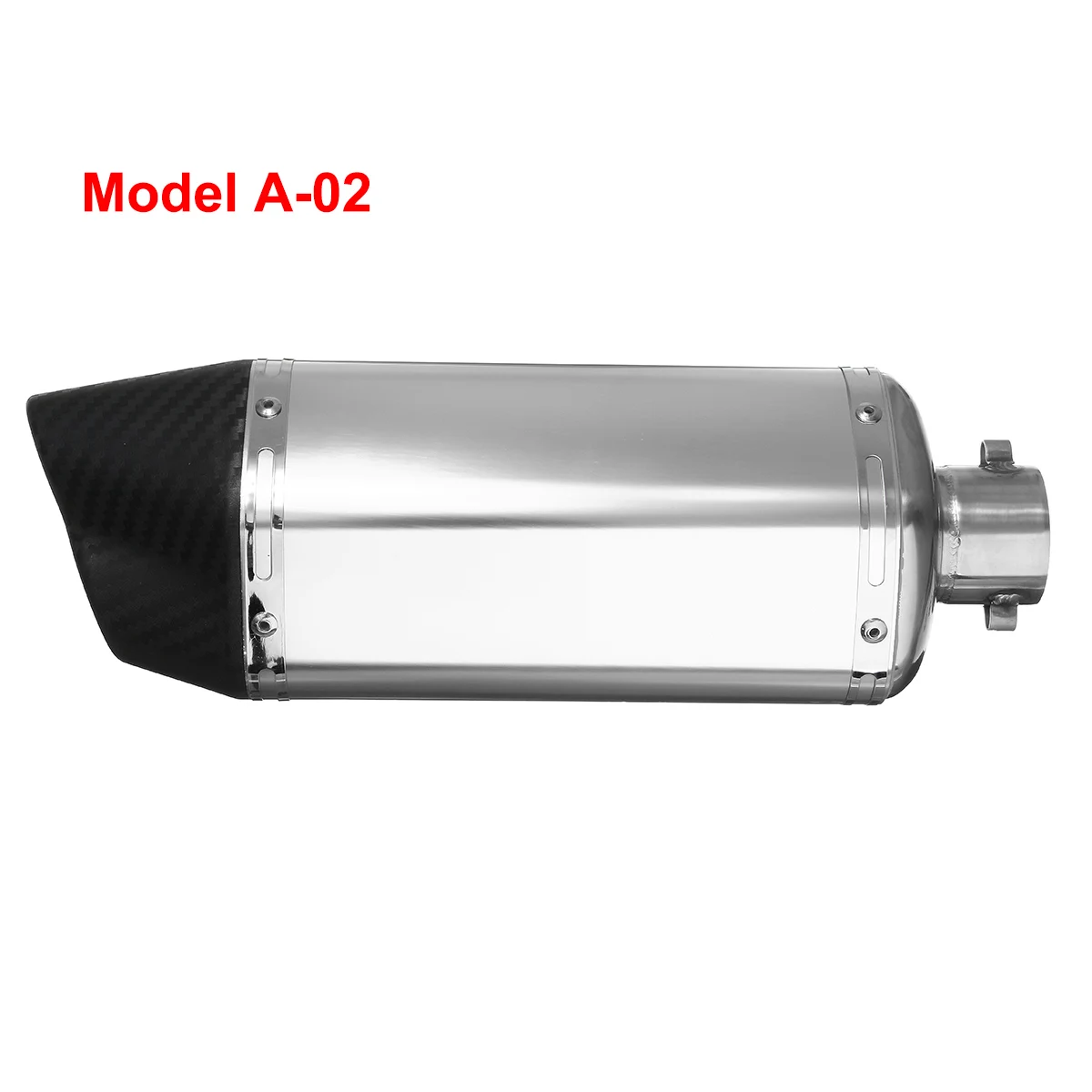 Model A02 Для Suzuki/Honda/Kawasaki/escape Moto 38-51 мм нержавеющая сталь черный Универсальный мотоцикл двойной выход глушитель выхлопной трубы - Цвет: Model A02